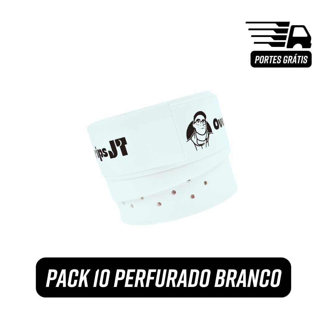Pack 10 Perfurado Branco - 10 Overgrips por 16,00€ - Portes Grátis