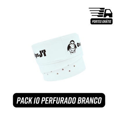 Pack 10 Perfurado Branco - 10 Overgrips por 16,00€ - Portes Grátis