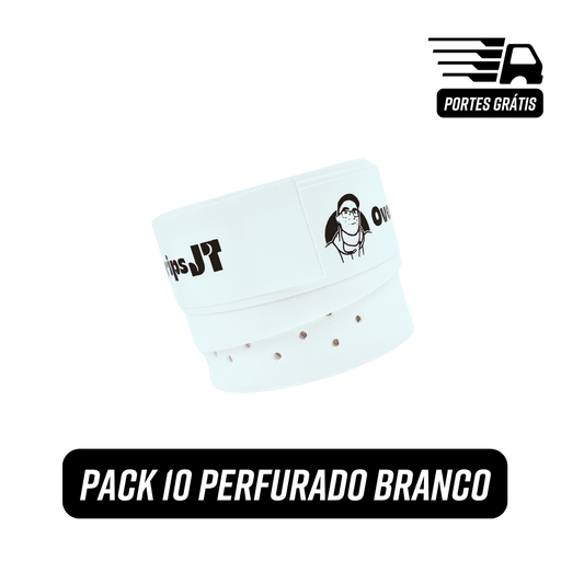 Pack 10 Perfurado Branco - 10 Overgrips por 16,00€ - Portes Grátis