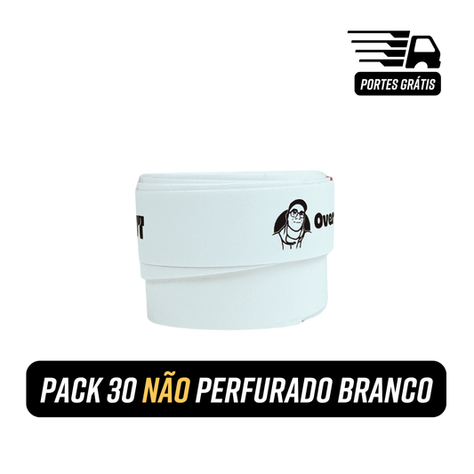 Pack 30 NÃO Perfurado Branco - 30 Overgrips por 36,00€ - Portes Grátis