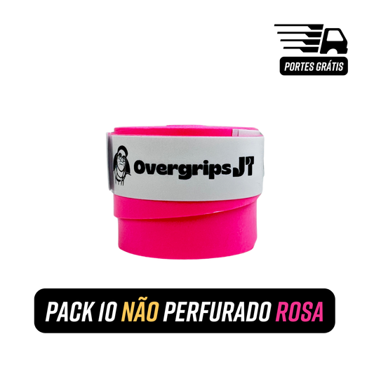 Pack 10 NÃO Perfurado Rosa - 10 Overgrips por 16,00€ - Portes Grátis